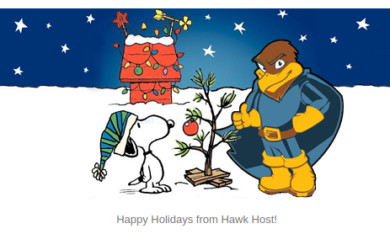 Happy Holidays from Hawk Host